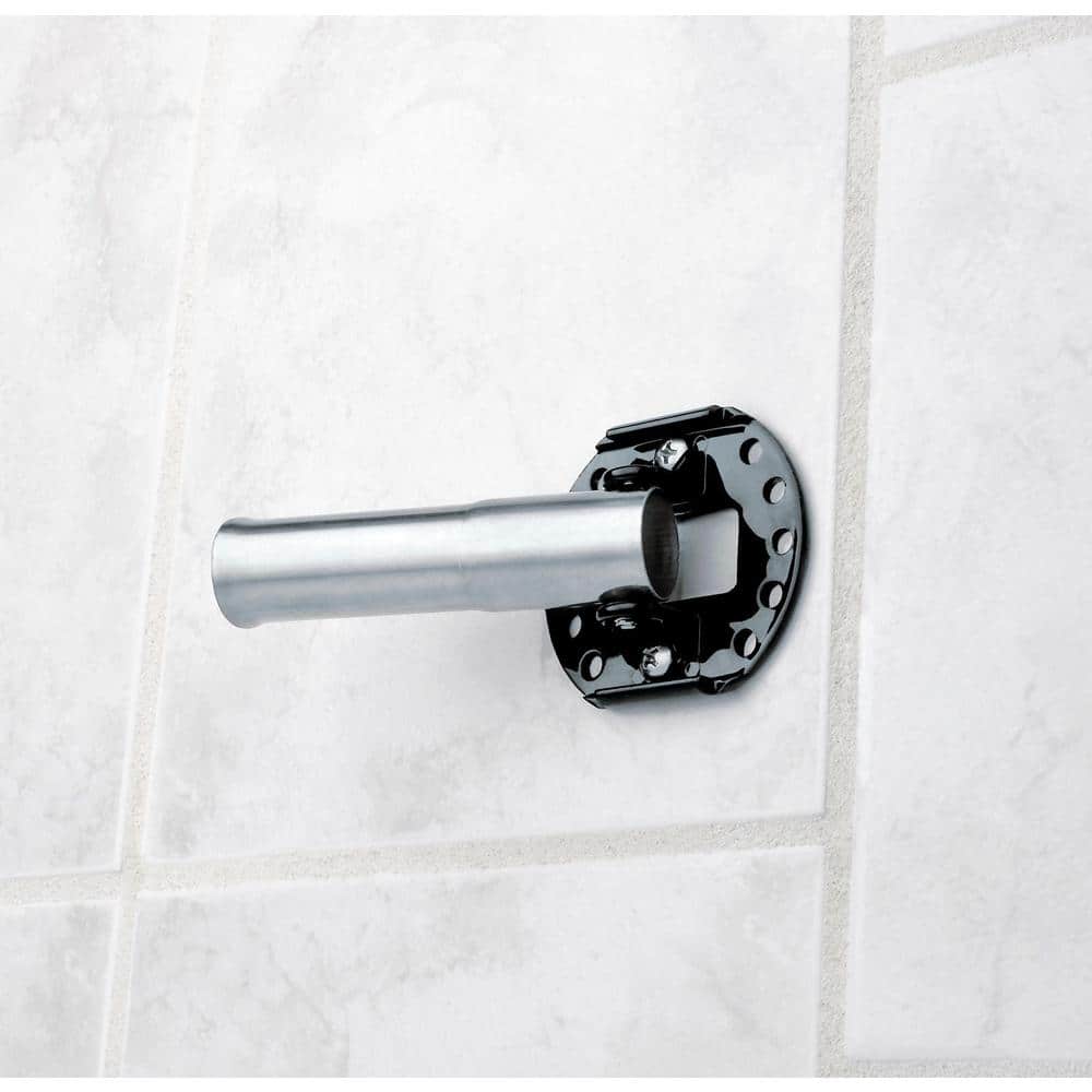 60" Brushed Nickel Curved Shower Curtain Rod