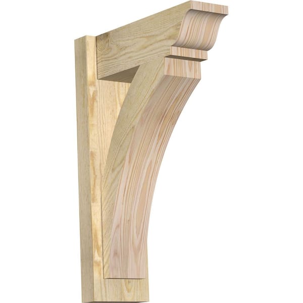 Ekena Millwork 6 in. x 24 in. x 16 in. Douglas Fir Thorton Traditional Rough Sawn Outlooker