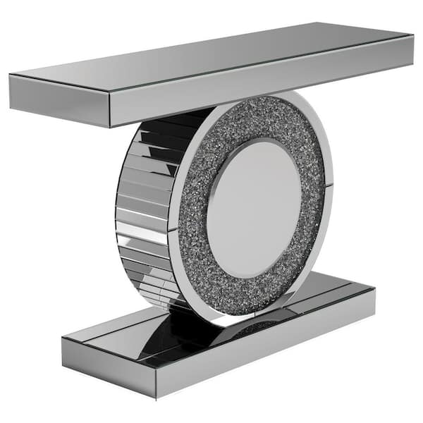 Coaster Bergenia 47.25 in. Silver Rectangle Glass Console Table