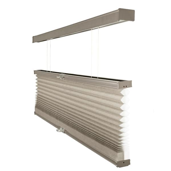 Chicology Cut-to-Size Khaki Grey Cordless Top Down Bottom Up Light Filtering Polyester Cellular Shade 41.5 in. W x 72 in. L