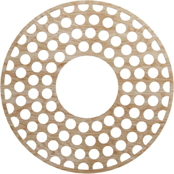 Ekena Millwork 0.25 in. x 32 in. x 32 in. Wood (Red Oak) Medallion Moulding