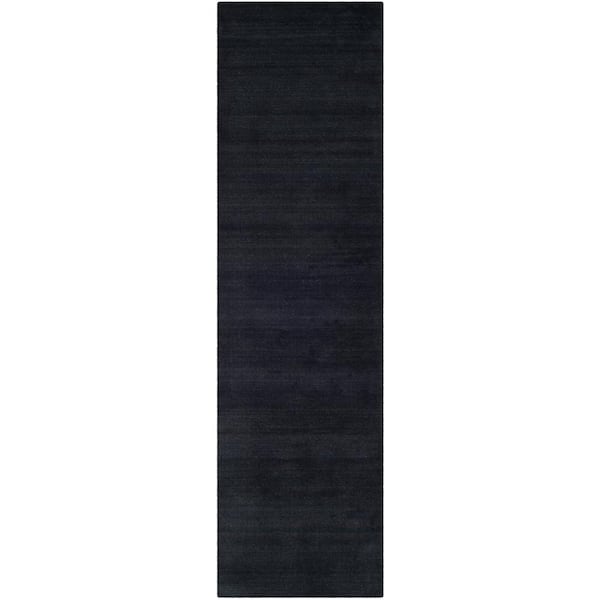 SAFAVIEH Himalaya Black 2 ft. x 14 ft. Gradient Solid Color Runner Rug