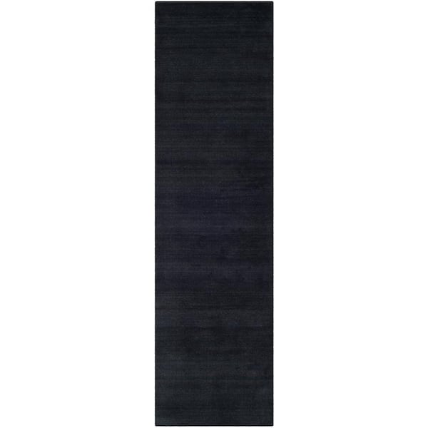 SAFAVIEH Himalaya Black 2 ft. x 20 ft. Gradient Solid Color Runner Rug