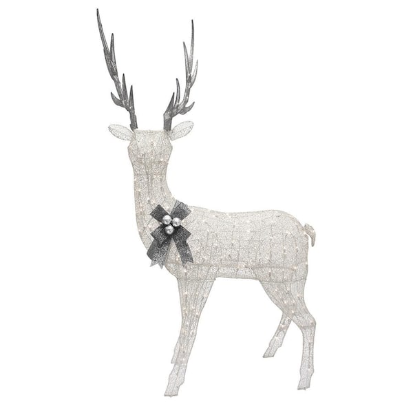 Puleo International 86 in. H Mesh Fabic Standing Elk with White ...