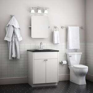 Portwood 4-Piece Bath Hardware Set with 24 in. Towel Bar, Toilet Paper Holder, Towel Ring, Towel Hook in Polished Chrome