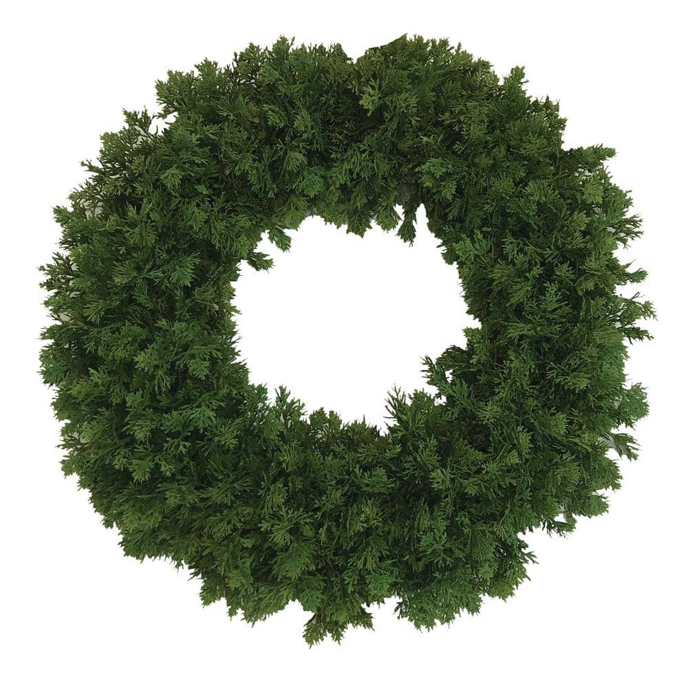 Fraser Hill Farm 24 in. Artificial Christmas Wreath with White Poinsettia  Blooms, Ornaments and Pinecones FF024CHWR013-0WHT - The Home Depot