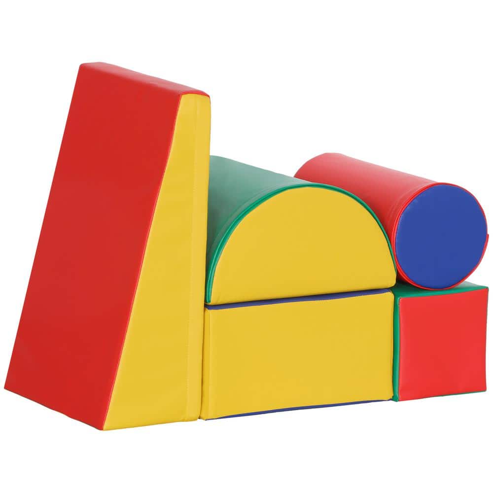 Multicolor 5-Piece Climb and Crawl Activity Play Set, Baby Soft Play Set, F