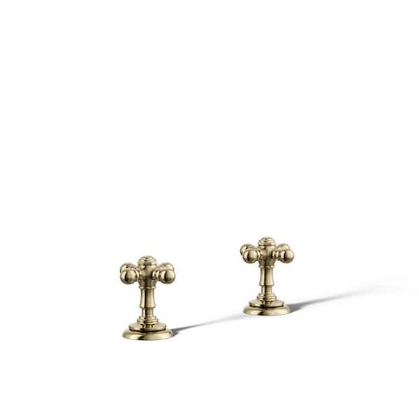 KOHLER Artifacts Deck-Mount Bath Cross Handle Trim in Vibrant French Gold