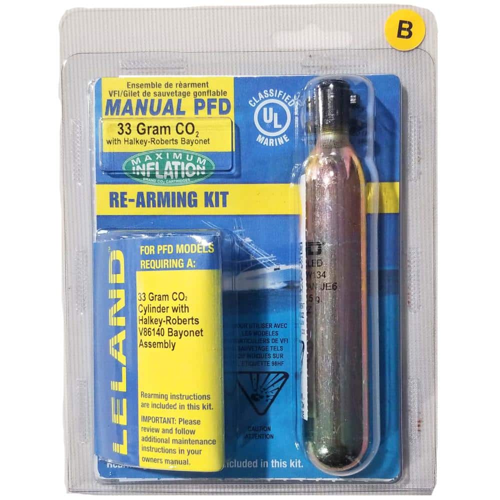 Leland 33-Gram Inflatable Life Vest Rearming Kit with Bayonet - Manual