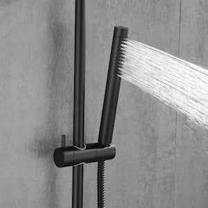 1-Spray Patterns 1.75 GPM 1 in. Wall Mounted Handheld Shower Head in Matte Black