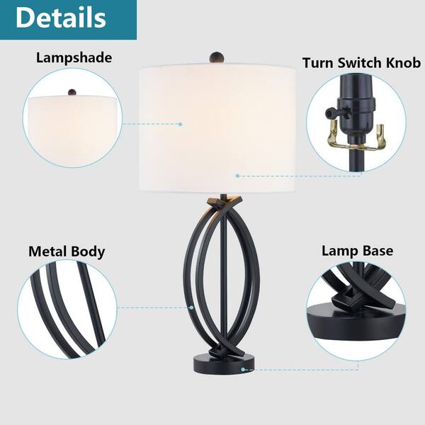 Baluue Fabric Table Lamp Lampshade Lamp Shades Detachable Lamp Woven Lamp Shade Desk Indoor