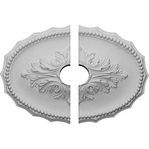 1-1/2 in. x 16-7/8 in. x 11-3/4 in. Polyurethane Oxford Ceiling Medallion Moulding (2-Piece)