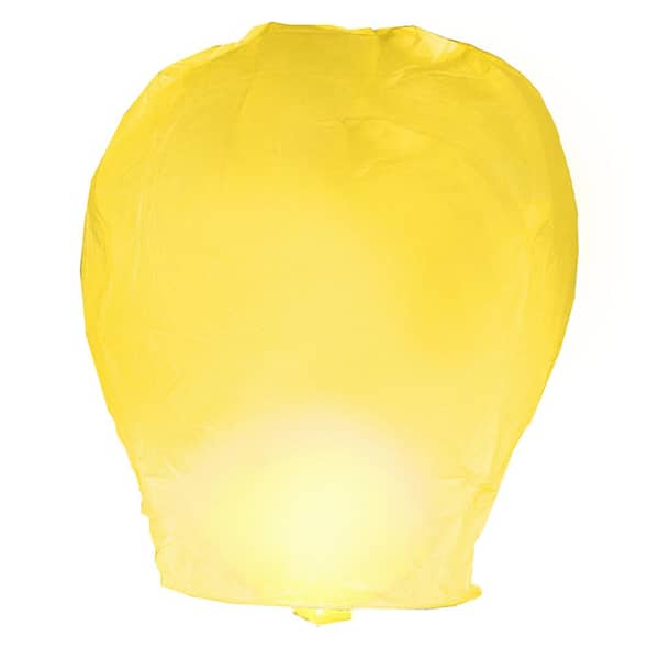 LUMABASE Yellow Sky Lanterns (Set of 4)