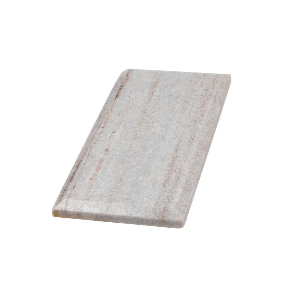 Wooden Beige 3" x 6" Beveled Marble Subway Tile