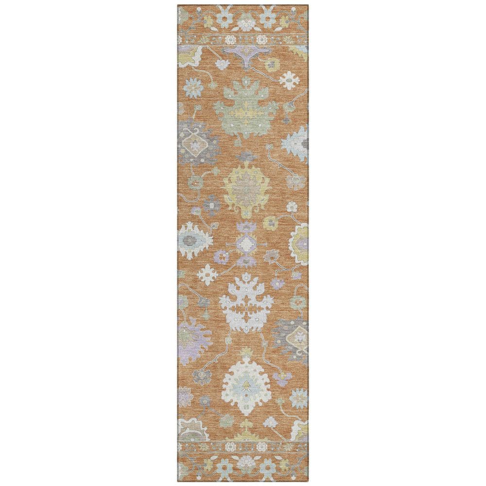 Chantille Machine Washable Indoor/Outdoor Abstract ACN2675 Copper 2 ft. x 7 ft. Runner Rug price history on PriceWatchPro