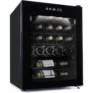 18.9 in. 24-Bottle Wine Cooler and 24-Can Beverage Cooler in Black with Digital Thermostat
