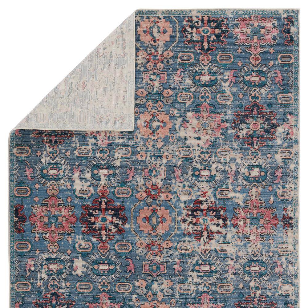 Swoon Blue Synthetic Rectangular Washable Area Rug 2'6"x4'