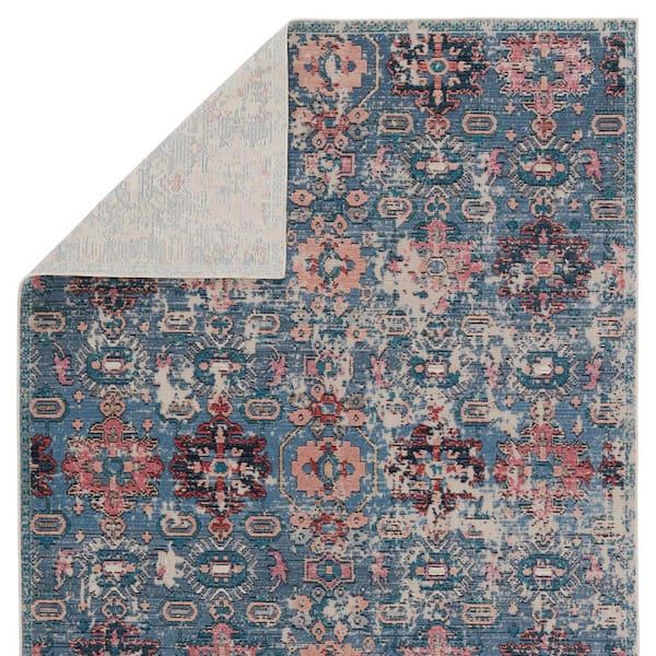 Swoon Blue/Pink 2 ft.6 in. X 4 ft. Oriental Rectangle Area Rug