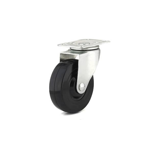 Richelieu Hardware 4 in. (102 mm) Black Non-Braking Swivel Plate Caster with 247 lb. Load Rating