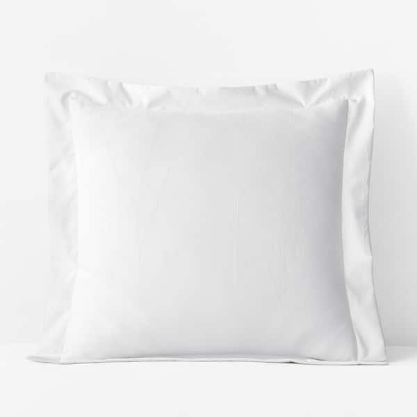 The Company Store Legends Luxury Jacquard White Supima Wrinkle-Free Cotton Euro Sham