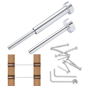 20 Pack Invisible Cable Railing kit T316 Stainless Steel 1/8 in. Invisible Receiver and Swage Stud End for Cable Railing