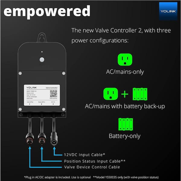 YoLink Smart Water Valve Controller, with Bulldog Water Valve Manipulator, Easy No-Plumber DIY Installation