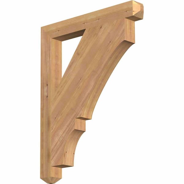 Ekena Millwork 3.5 in. x 38 in. x 30 in. Western Red Cedar Balboa Craftsman Smooth Bracket