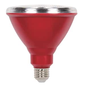 100W Equivalent Red PAR38 LED Weatherproof Flood Light Bulb