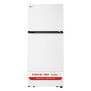 28 in. 18 cu. ft. Top Freezer Garage-Ready Refrigerator in White