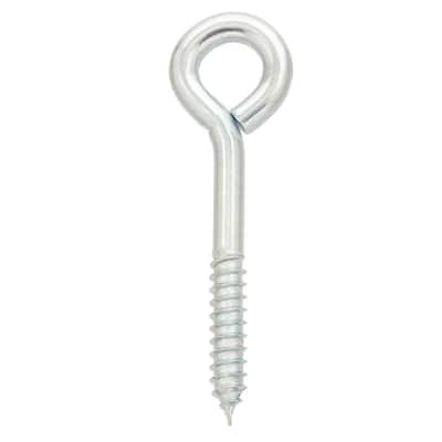1/4 in. x 3-3/4 in. L Zinc-Plated Lag Thread Screw Eye