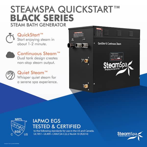 steamspa(スチームスパ) STEAMSPA 12kW Steam Sauna Generator Sentry Series 240V Steam