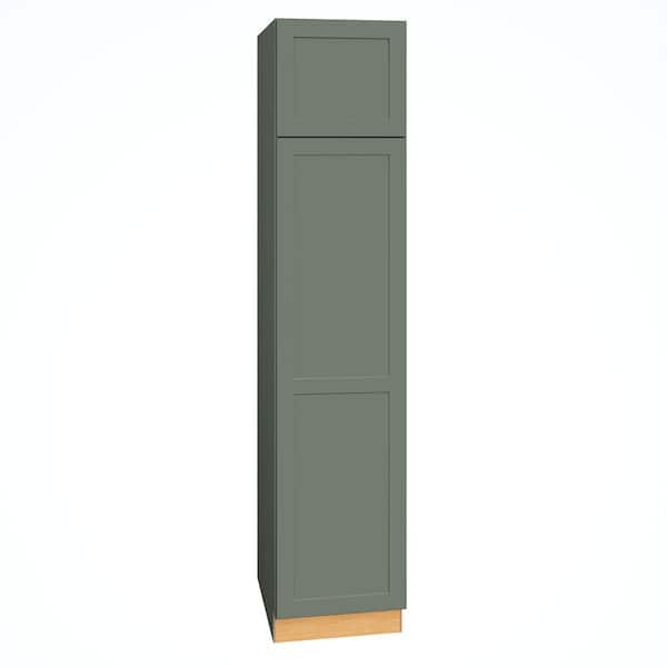 QuickShip Cottage 18 in. W x 24 in. D x 84 in. H Assembled Plywood Shaker Pantry Kitchen Cabinet in Conifer