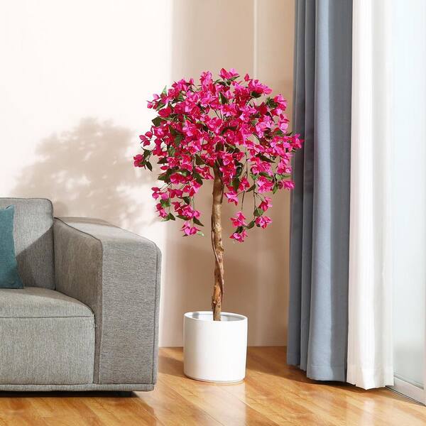 4 ft. Artificial Bougainvillea Tree in Pot WK2119 - The Home Depot