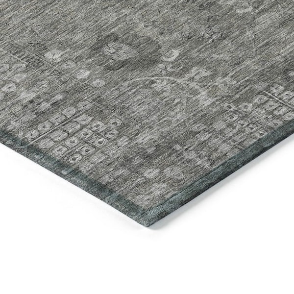 Chantille Machine Washable Indoor/Outdoor Abstract ACN2231 Pewter 1 ft. 8 in. x 2 ft. 6 in. Accent Rug