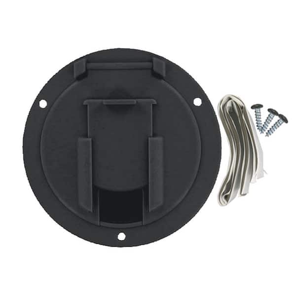 Valterra Medium Round Cable Hatch - Black