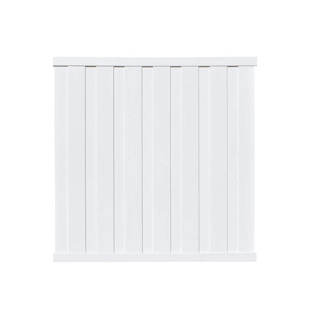 Veranda Bridgeport 6 ft. H x 6 ft. W White Vinyl Privacy Fence Panel