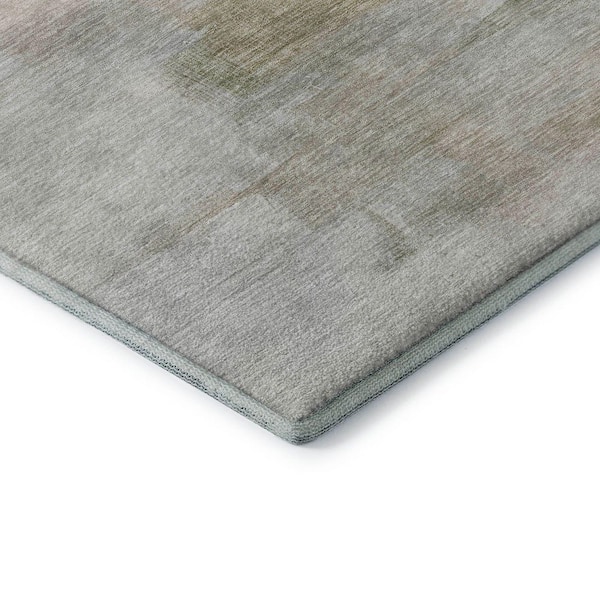 Mayfield Premium Machine Washable Abstract AMF2044 Linen 3 ft. x 4 ft. Area Rug