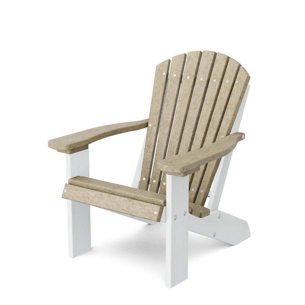 Heritage Weathered Wood and White Plastic Outdoor Child Adirondack Chair price history on PriceWatchPro