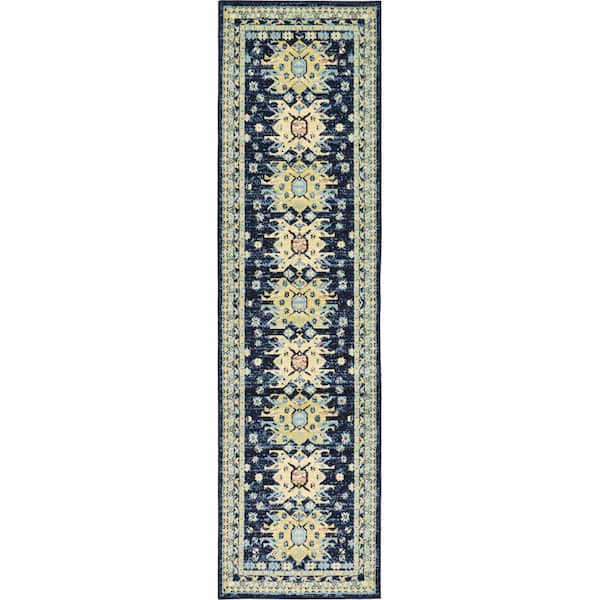 Unique Loom Oasis Taftan Rug Terracotta/Cream 2' 7 x 10' Runner