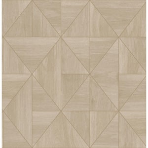 Cheverny Beige Wood Tile Beige Paper Strippable Roll (Covers 56.4 sq. ft.)
