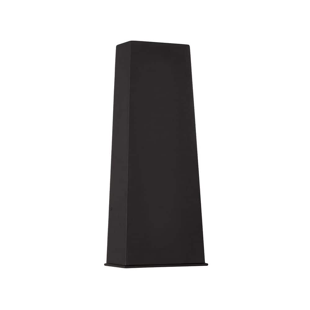 Ansel 18.5 in. Black Outdoor Hardwired Wall Lantern Sconce with Integrated LED Bulb price history on PriceWatchPro