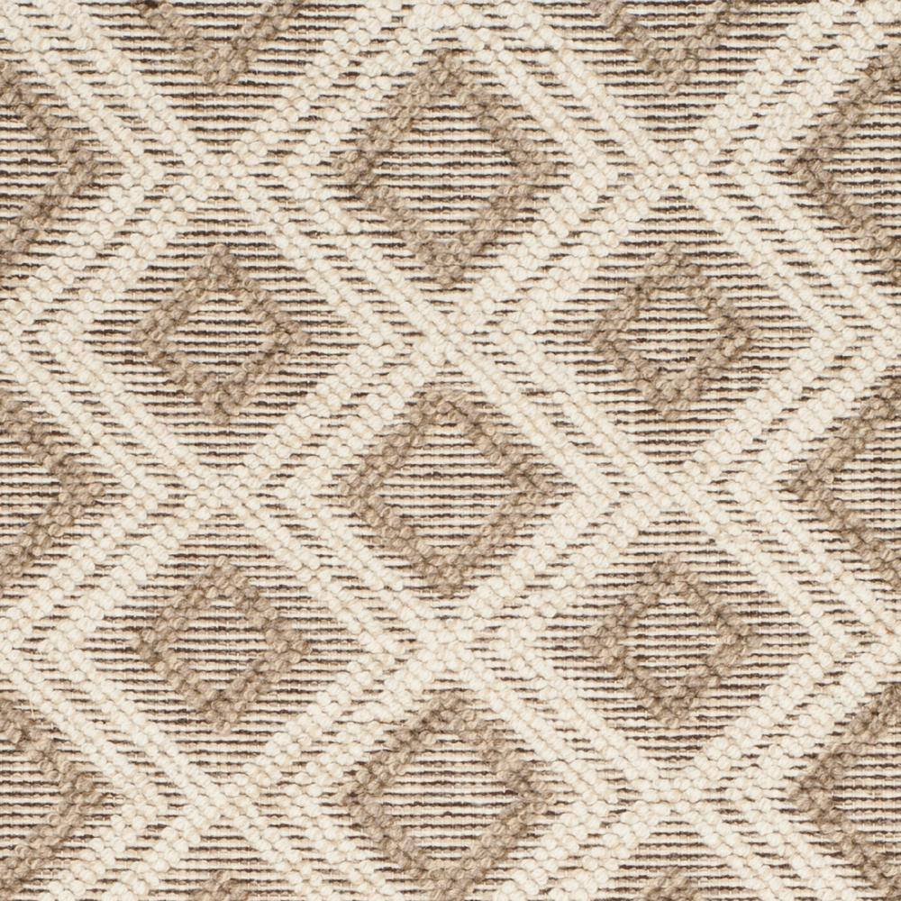 Ivory and Beige Hand-Knotted Wool 6' x 9' Area Rug