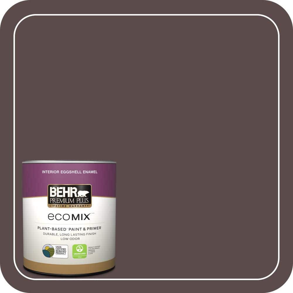 1 qt. #MQ1-43 Piano Brown Eggshell Enamel EcoMix Plant-Based Interior Paint & Primer price history on PriceWatchPro