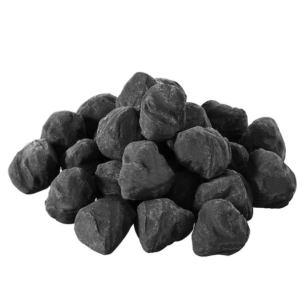 Lava Rocks, 1.2-2.0 in. 25-Pieces Fire Stones Lava Rocks for Fire Pit, Reusable Fire Pit Stones Indoor and Outdoor Use