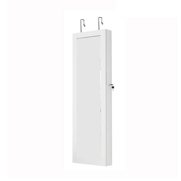 Unbranded White 14.56 in. W x 47.25 in. H Rectangle Wall Mirror or Door Full Length Mirror