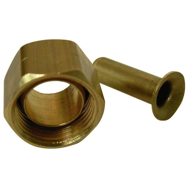 Brass Compression Nut, 3/8 Tube Size
