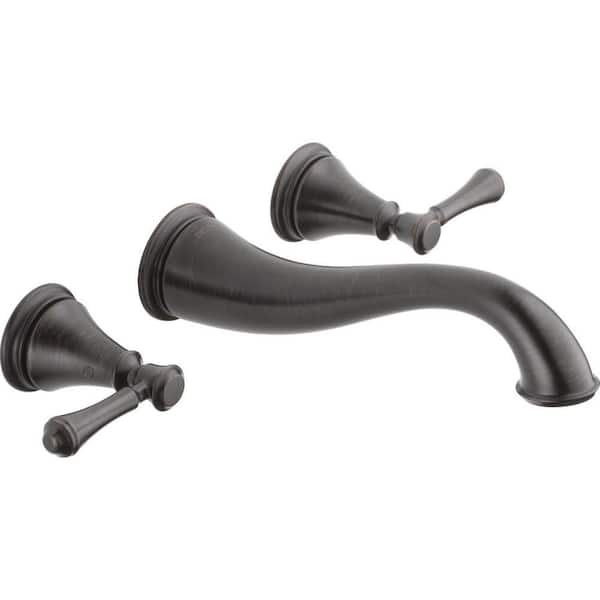 Cassidy 2-Handle Wall Mount Bathroom Faucet Trim Kit in Venetian Bronze [Valve Not Included]