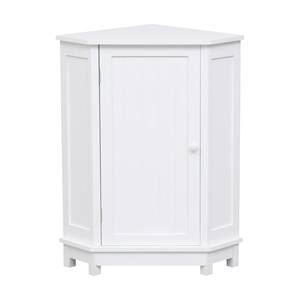 Nestfair 23.62 in. W x 11.8 in. D x 39.57 in. H White Bathroom Standing  storage Linen Cabinet with 3 Drawers and 1 Door L35523W282 - The Home Depot