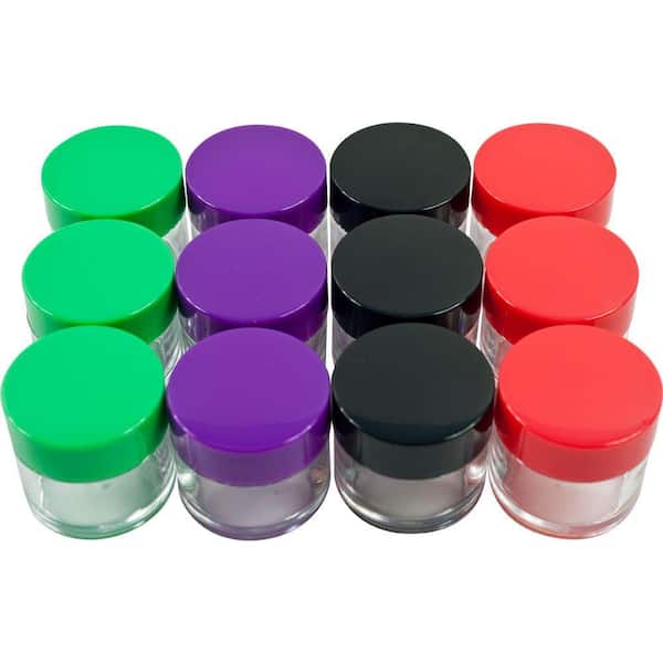 Stalwart 20 ml Color Coded Plastic Jars (Set of 12)