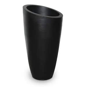 Modesto 42 in. Round Black Polyethylene Planter